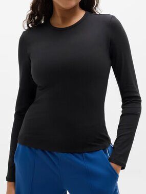 NWT Athleta Signature Rib Top Black Size Small